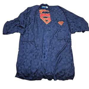 Warner Brothers Bro. Superman Mens 100% Silk Robe